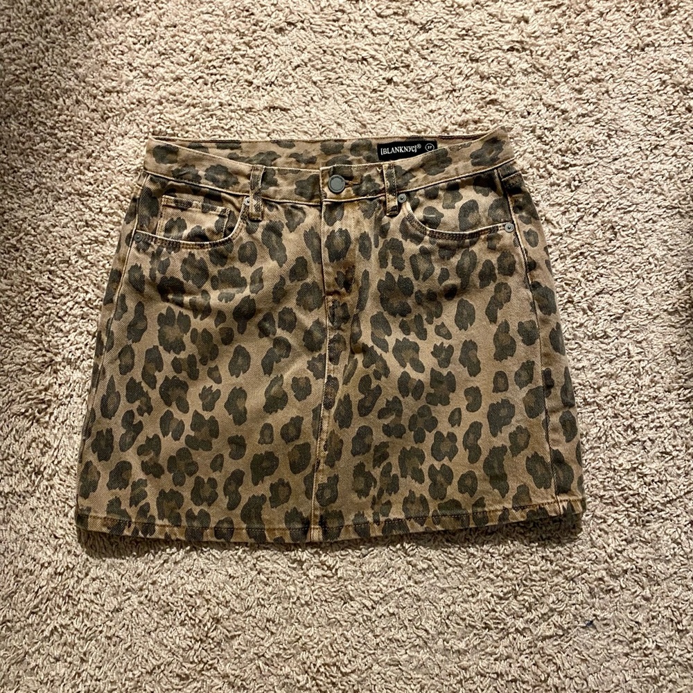 Blank NYC Leopard Mini Skirt